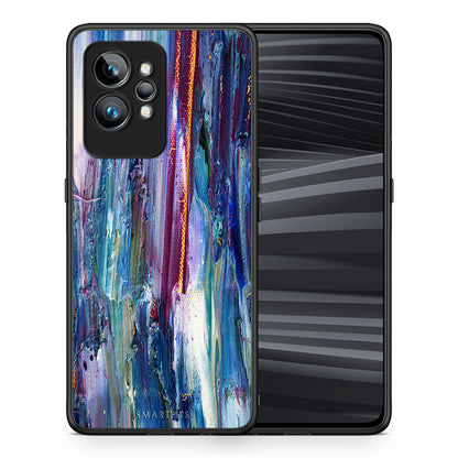 Θήκη Realme GT2 Paint Winter από τη Smartfits με σχέδιο στο πίσω μέρος και μαύρο περίβλημα | Realme GT2 Paint Winter Case with Colorful Back and Black Bezels