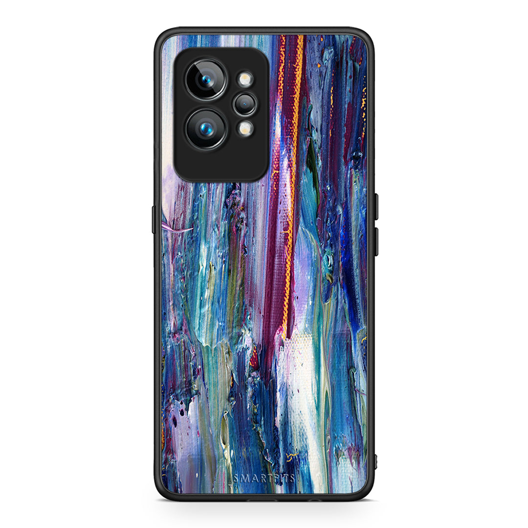 Θήκη Realme GT2 Paint Winter από τη Smartfits με σχέδιο στο πίσω μέρος και μαύρο περίβλημα | Realme GT2 Paint Winter Case with Colorful Back and Black Bezels