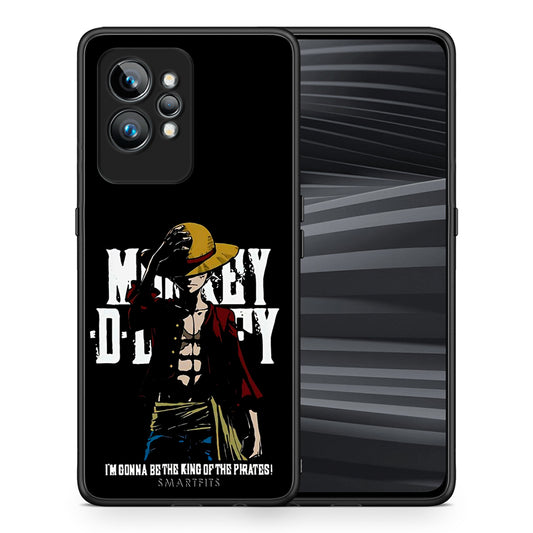 Θήκη Realme GT2 Pirate King από τη Smartfits με σχέδιο στο πίσω μέρος και μαύρο περίβλημα | Realme GT2 Pirate King Case with Colorful Back and Black Bezels