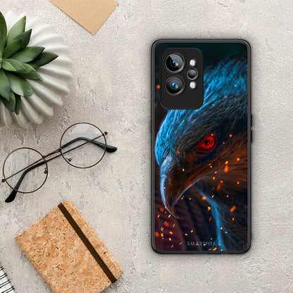 Θήκη Realme GT2 PopArt Eagle από τη Smartfits με σχέδιο στο πίσω μέρος και μαύρο περίβλημα | Realme GT2 PopArt Eagle Case with Colorful Back and Black Bezels