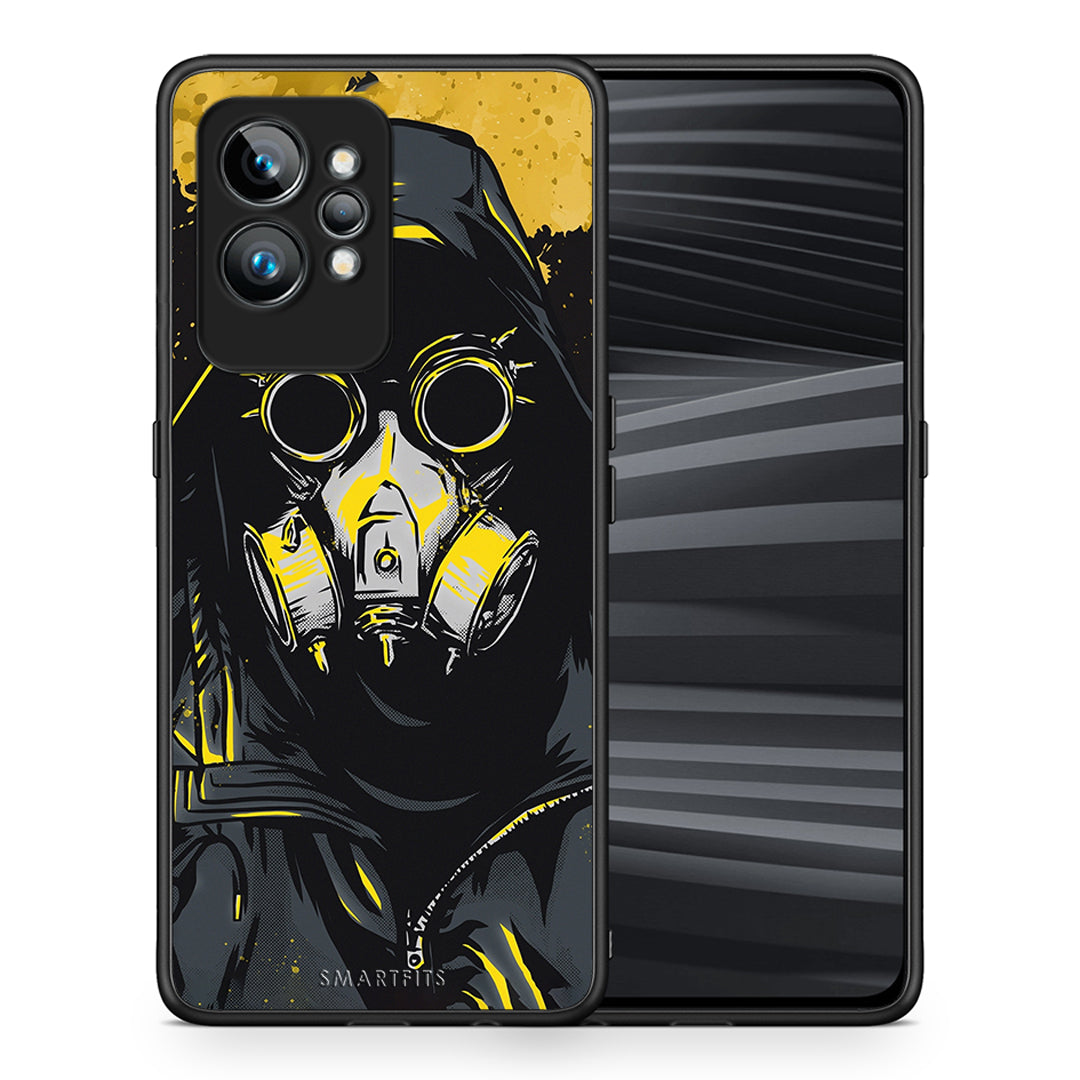 Θήκη Realme GT2 PopArt Mask από τη Smartfits με σχέδιο στο πίσω μέρος και μαύρο περίβλημα | Realme GT2 PopArt Mask Case with Colorful Back and Black Bezels