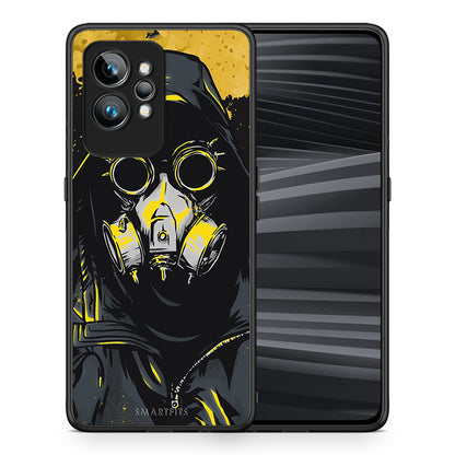 Θήκη Realme GT2 PopArt Mask από τη Smartfits με σχέδιο στο πίσω μέρος και μαύρο περίβλημα | Realme GT2 PopArt Mask Case with Colorful Back and Black Bezels
