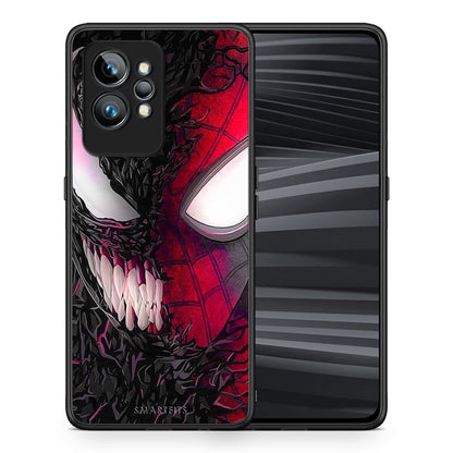 Θήκη Realme GT2 PopArt SpiderVenom από τη Smartfits με σχέδιο στο πίσω μέρος και μαύρο περίβλημα | Realme GT2 PopArt SpiderVenom Case with Colorful Back and Black Bezels