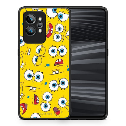 Θήκη Realme GT2 PopArt Sponge από τη Smartfits με σχέδιο στο πίσω μέρος και μαύρο περίβλημα | Realme GT2 PopArt Sponge Case with Colorful Back and Black Bezels