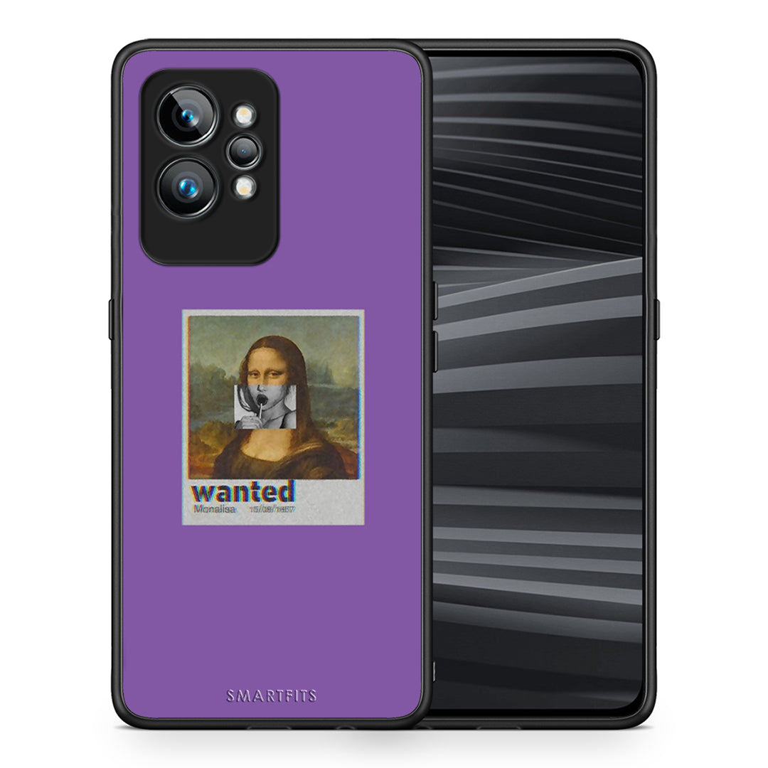 Θήκη Realme GT2 Popart Monalisa από τη Smartfits με σχέδιο στο πίσω μέρος και μαύρο περίβλημα | Realme GT2 Popart Monalisa Case with Colorful Back and Black Bezels