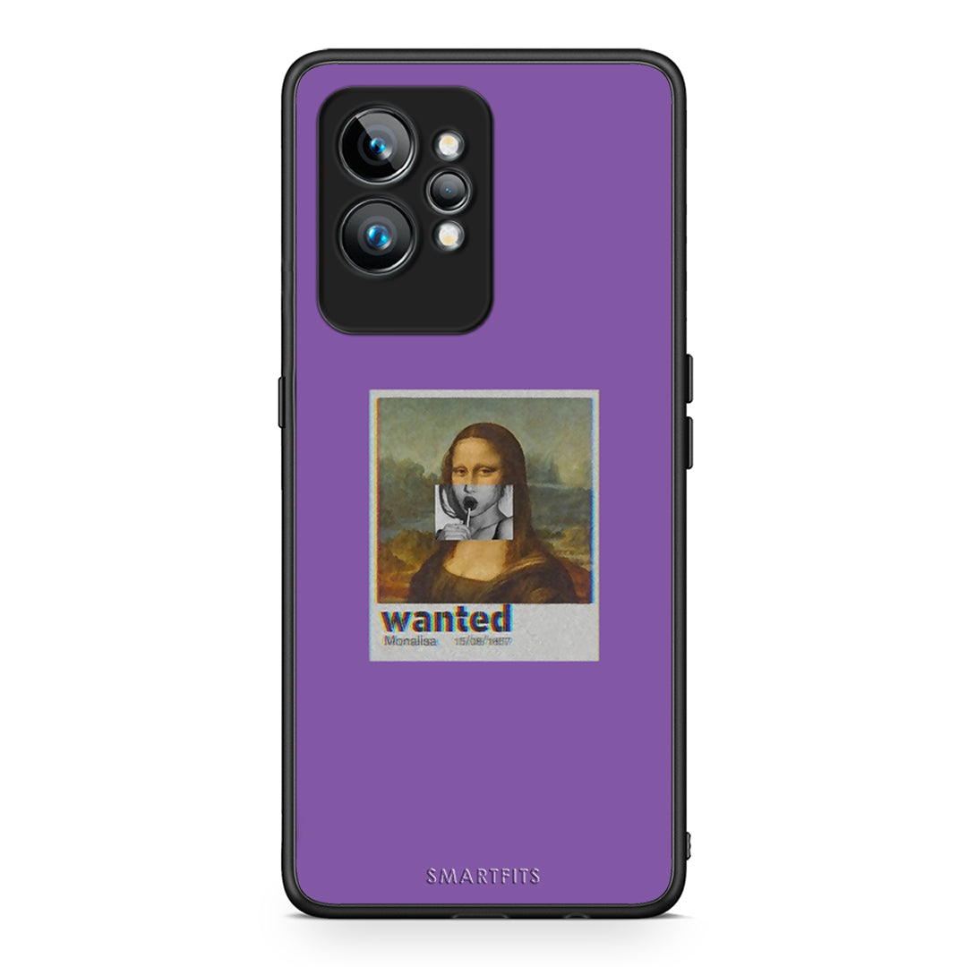 Θήκη Realme GT2 Popart Monalisa από τη Smartfits με σχέδιο στο πίσω μέρος και μαύρο περίβλημα | Realme GT2 Popart Monalisa Case with Colorful Back and Black Bezels