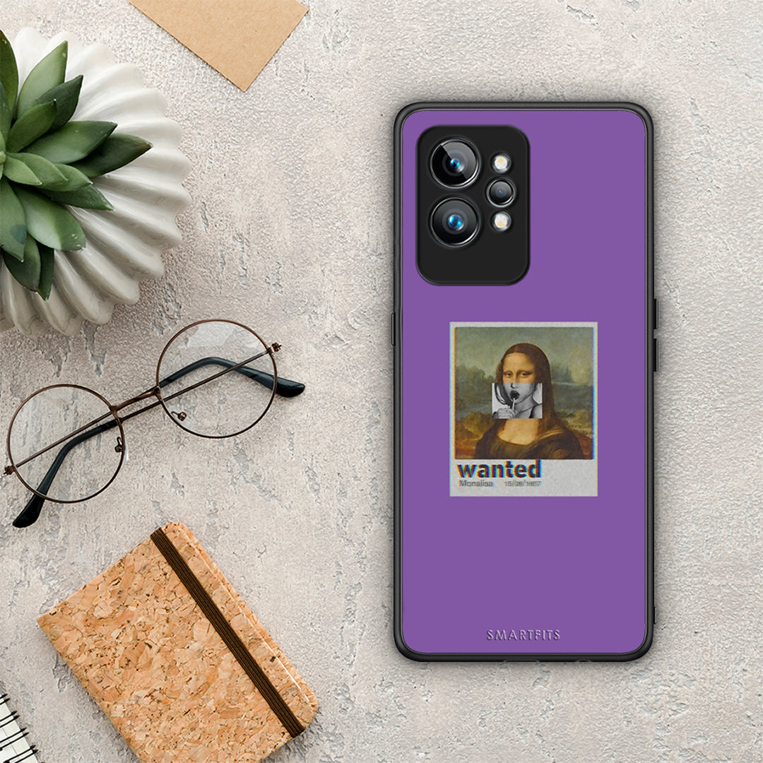 Θήκη Realme GT2 Popart Monalisa από τη Smartfits με σχέδιο στο πίσω μέρος και μαύρο περίβλημα | Realme GT2 Popart Monalisa Case with Colorful Back and Black Bezels