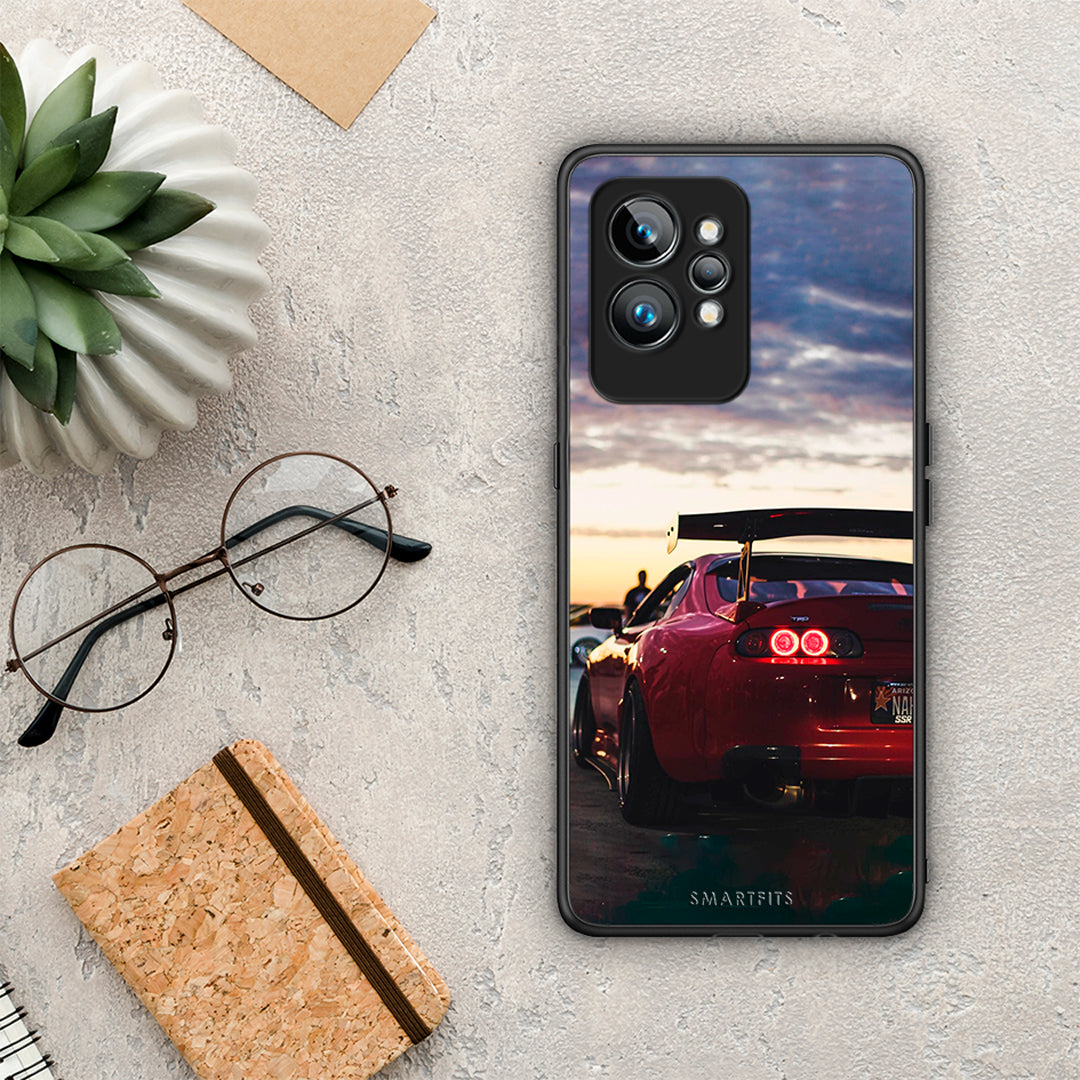 Θήκη Realme GT2 Racing Supra από τη Smartfits με σχέδιο στο πίσω μέρος και μαύρο περίβλημα | Realme GT2 Racing Supra Case with Colorful Back and Black Bezels