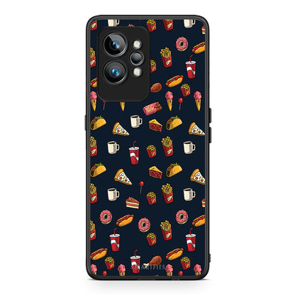 Θήκη Realme GT2 Random Hungry από τη Smartfits με σχέδιο στο πίσω μέρος και μαύρο περίβλημα | Realme GT2 Random Hungry Case with Colorful Back and Black Bezels