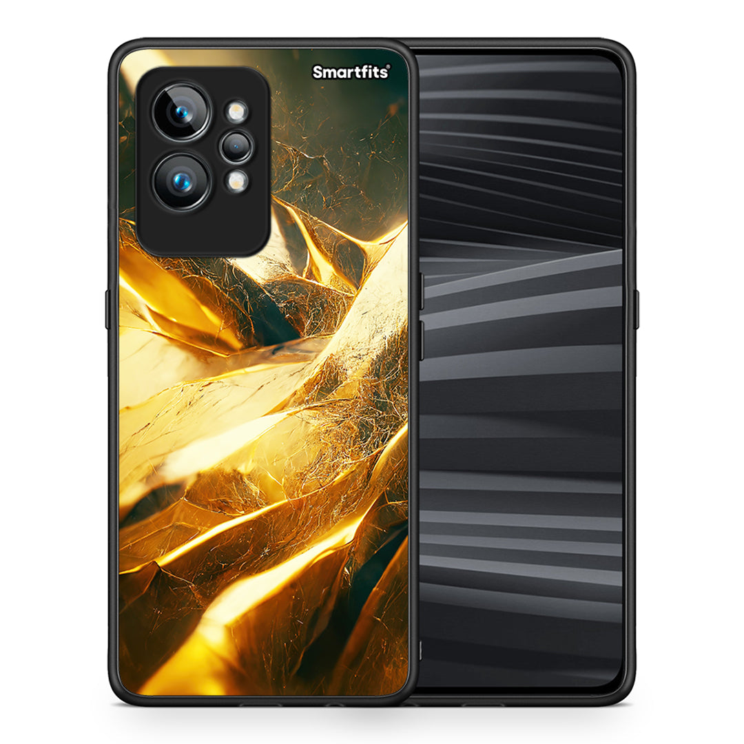 Θήκη Realme GT2 Real Gold από τη Smartfits με σχέδιο στο πίσω μέρος και μαύρο περίβλημα | Realme GT2 Real Gold Case with Colorful Back and Black Bezels