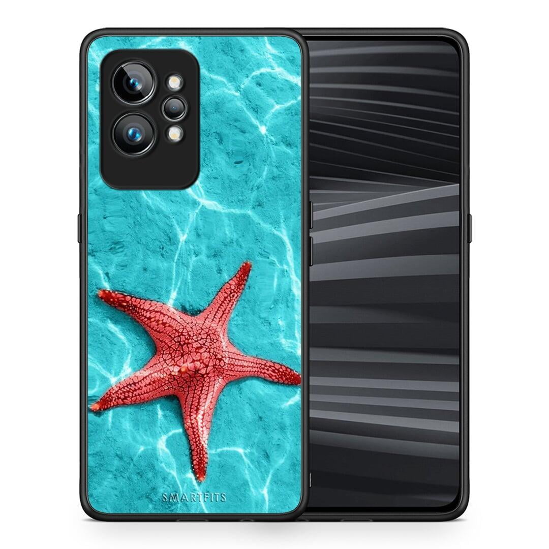 Θήκη Realme GT2 Pro Red Starfish από τη Smartfits με σχέδιο στο πίσω μέρος και μαύρο περίβλημα | Realme GT2 Pro Red Starfish Case with Colorful Back and Black Bezels