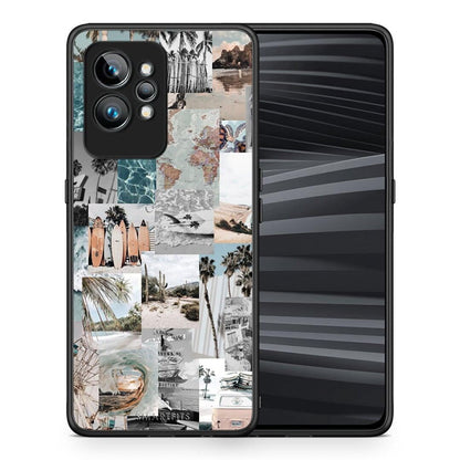 Θήκη Realme GT2 Retro Beach Life από τη Smartfits με σχέδιο στο πίσω μέρος και μαύρο περίβλημα | Realme GT2 Retro Beach Life Case with Colorful Back and Black Bezels
