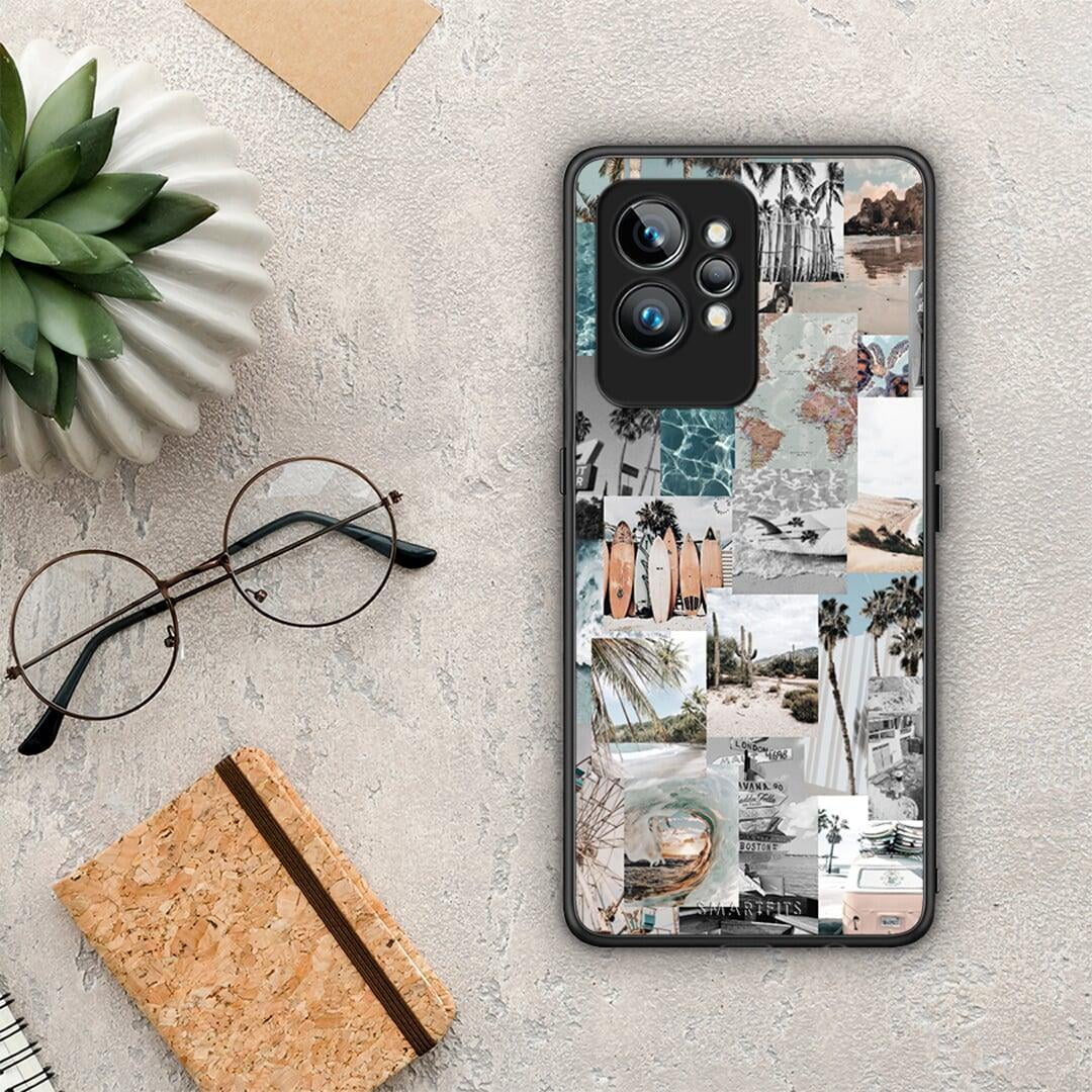 Θήκη Realme GT2 Retro Beach Life από τη Smartfits με σχέδιο στο πίσω μέρος και μαύρο περίβλημα | Realme GT2 Retro Beach Life Case with Colorful Back and Black Bezels