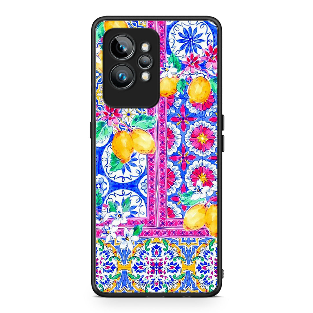 Θήκη Realme GT2 Retro Spring από τη Smartfits με σχέδιο στο πίσω μέρος και μαύρο περίβλημα | Realme GT2 Retro Spring Case with Colorful Back and Black Bezels