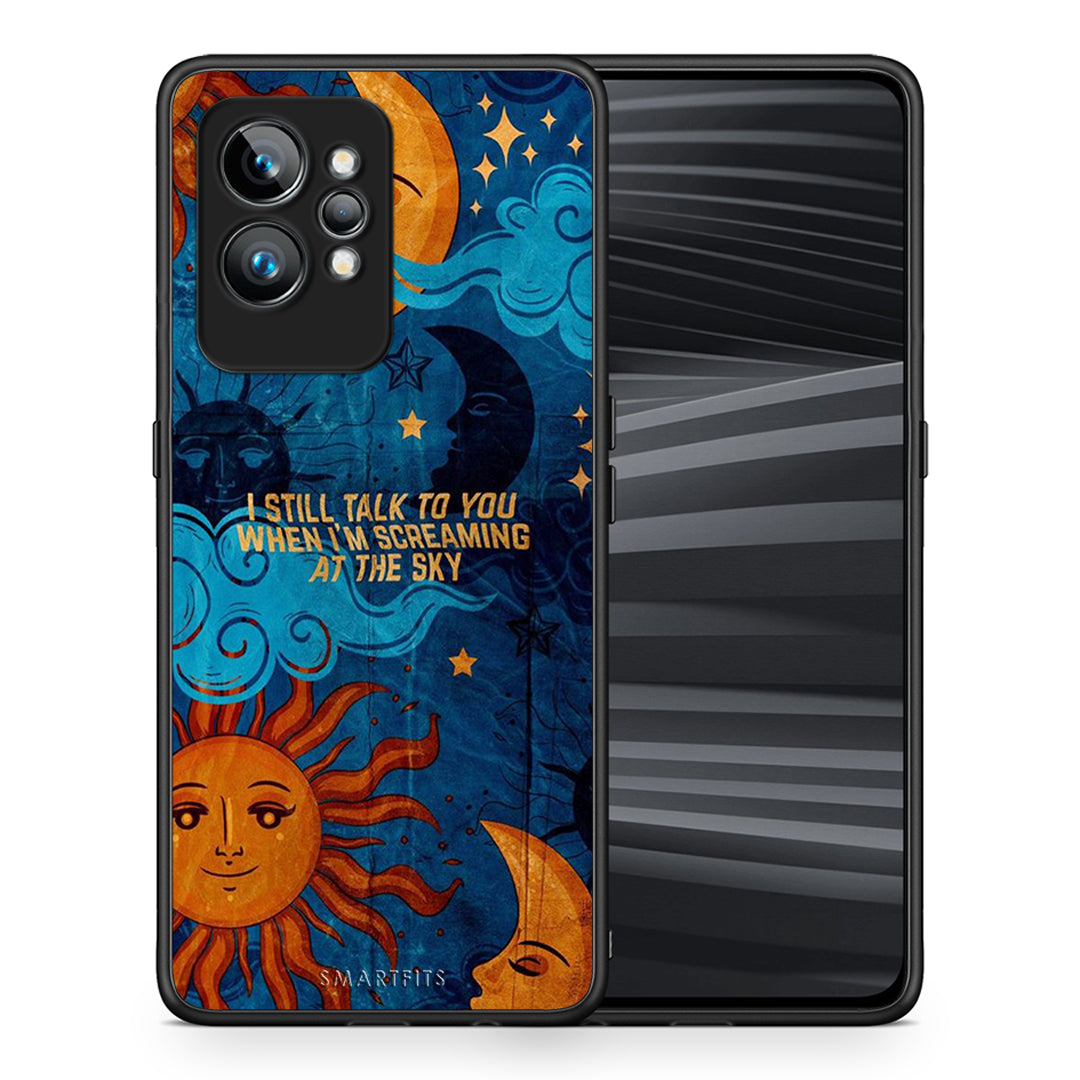 Θήκη Realme GT2 Screaming Sky από τη Smartfits με σχέδιο στο πίσω μέρος και μαύρο περίβλημα | Realme GT2 Screaming Sky Case with Colorful Back and Black Bezels