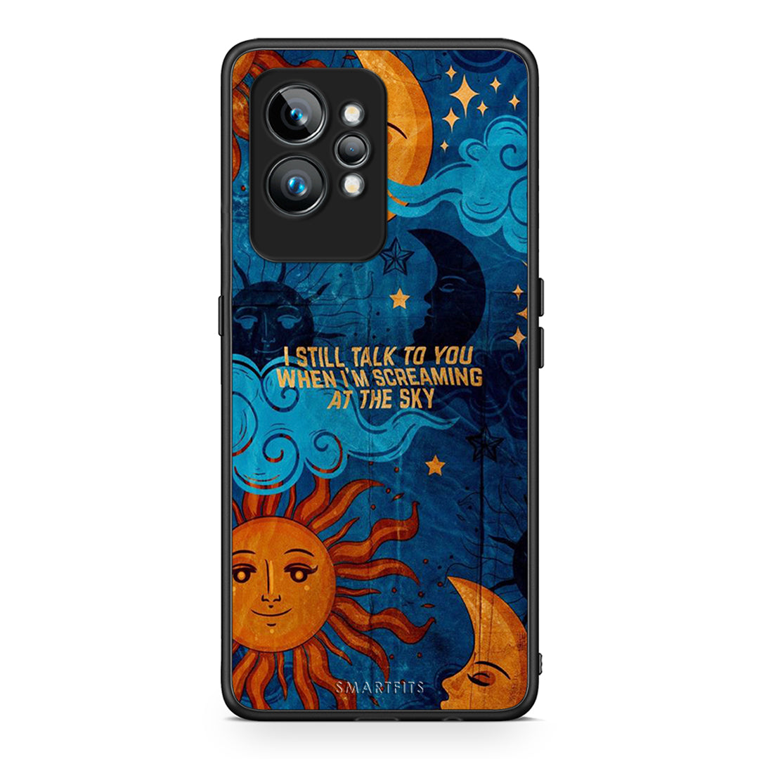 Θήκη Realme GT2 Screaming Sky από τη Smartfits με σχέδιο στο πίσω μέρος και μαύρο περίβλημα | Realme GT2 Screaming Sky Case with Colorful Back and Black Bezels