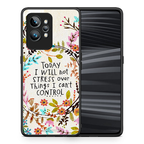 Θήκη Realme GT2 Pro Stress Over από τη Smartfits με σχέδιο στο πίσω μέρος και μαύρο περίβλημα | Realme GT2 Pro Stress Over Case with Colorful Back and Black Bezels