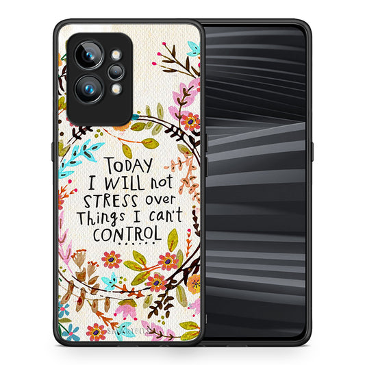 Θήκη Realme GT2 Pro Stress Over από τη Smartfits με σχέδιο στο πίσω μέρος και μαύρο περίβλημα | Realme GT2 Pro Stress Over Case with Colorful Back and Black Bezels