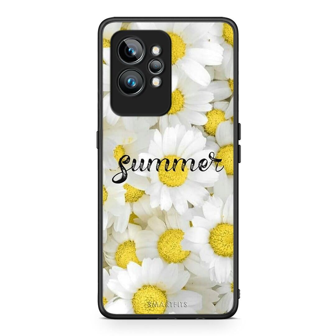 Θήκη Realme GT2 Summer Daisies από τη Smartfits με σχέδιο στο πίσω μέρος και μαύρο περίβλημα | Realme GT2 Summer Daisies Case with Colorful Back and Black Bezels