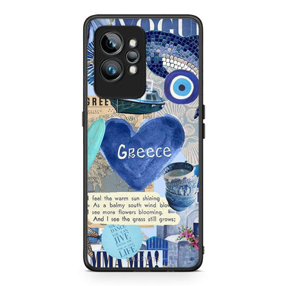 Θήκη Realme GT2 Summer In Greece από τη Smartfits με σχέδιο στο πίσω μέρος και μαύρο περίβλημα | Realme GT2 Summer In Greece Case with Colorful Back and Black Bezels