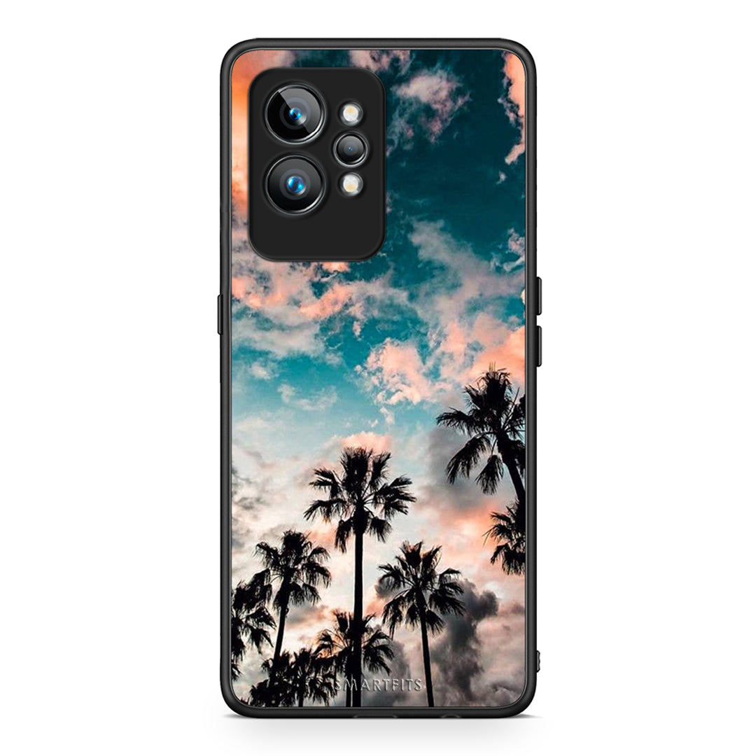 Θήκη Realme GT2 Summer Sky από τη Smartfits με σχέδιο στο πίσω μέρος και μαύρο περίβλημα | Realme GT2 Summer Sky Case with Colorful Back and Black Bezels