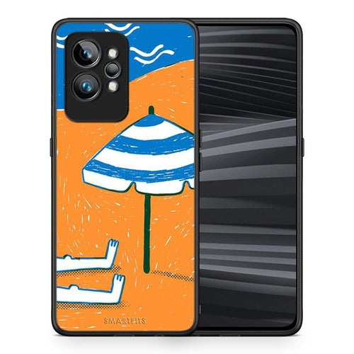Θήκη Realme GT2 Summering από τη Smartfits με σχέδιο στο πίσω μέρος και μαύρο περίβλημα | Realme GT2 Summering Case with Colorful Back and Black Bezels