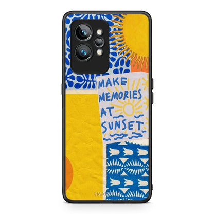 Θήκη Realme GT2 Sunset Memories από τη Smartfits με σχέδιο στο πίσω μέρος και μαύρο περίβλημα | Realme GT2 Sunset Memories Case with Colorful Back and Black Bezels