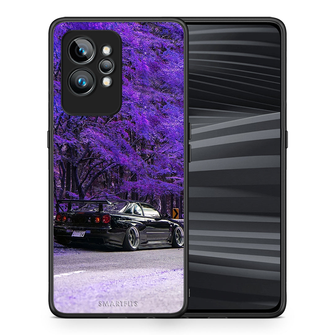 Θήκη Realme GT2 Super Car από τη Smartfits με σχέδιο στο πίσω μέρος και μαύρο περίβλημα | Realme GT2 Super Car Case with Colorful Back and Black Bezels