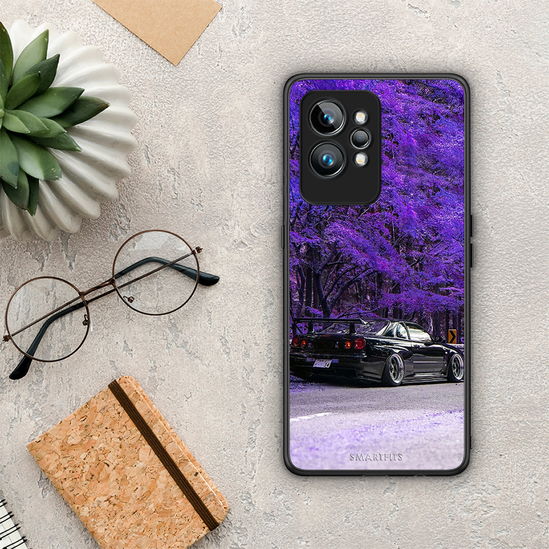 Θήκη Realme GT2 Super Car από τη Smartfits με σχέδιο στο πίσω μέρος και μαύρο περίβλημα | Realme GT2 Super Car Case with Colorful Back and Black Bezels