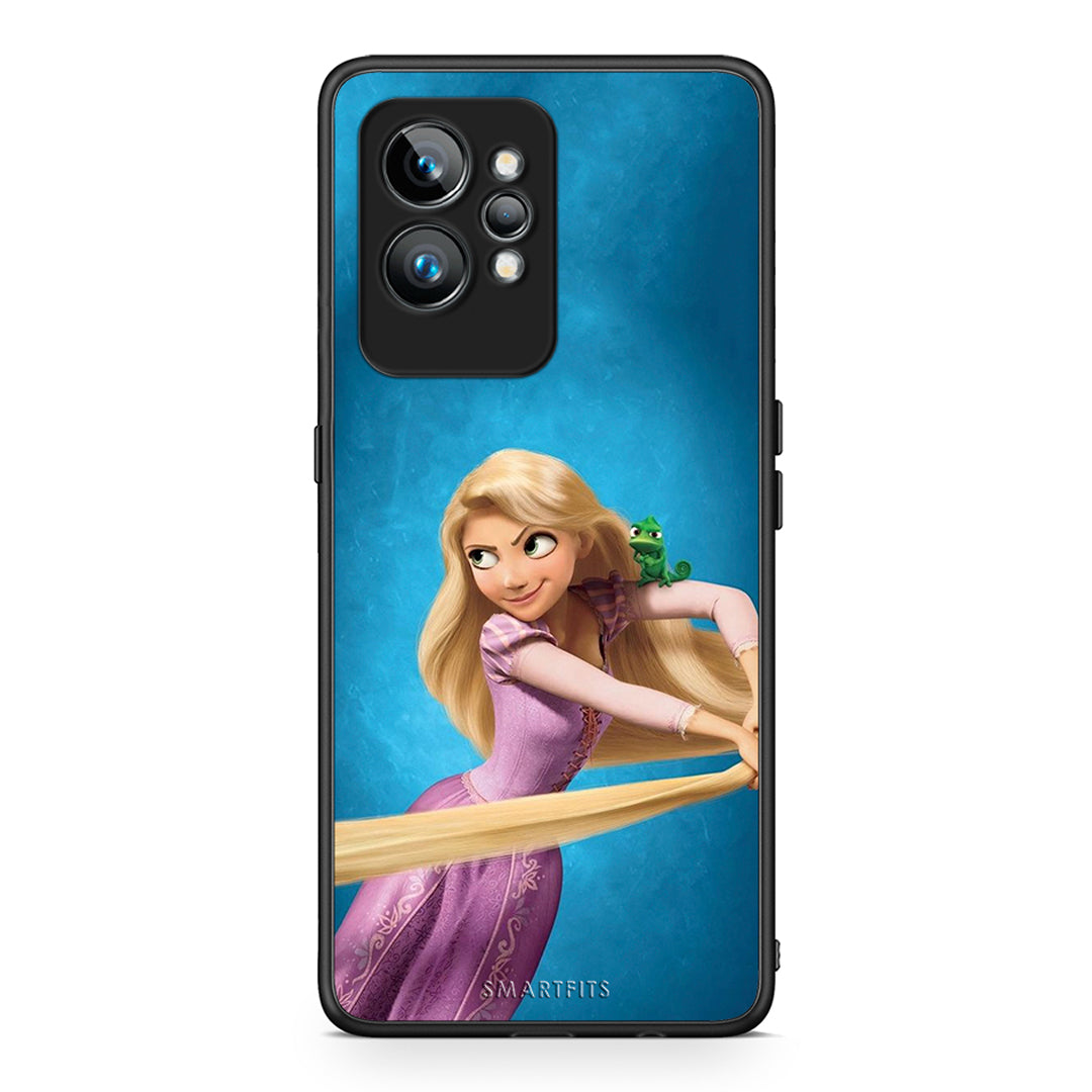 Θήκη Realme GT2 Tangled 2 από τη Smartfits με σχέδιο στο πίσω μέρος και μαύρο περίβλημα | Realme GT2 Tangled 2 Case with Colorful Back and Black Bezels