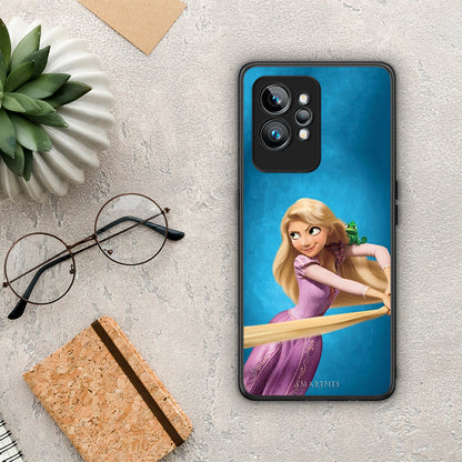 Θήκη Realme GT2 Tangled 2 από τη Smartfits με σχέδιο στο πίσω μέρος και μαύρο περίβλημα | Realme GT2 Tangled 2 Case with Colorful Back and Black Bezels