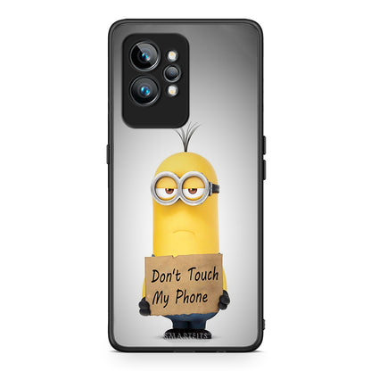 Θήκη Realme GT2 Text Minion από τη Smartfits με σχέδιο στο πίσω μέρος και μαύρο περίβλημα | Realme GT2 Text Minion Case with Colorful Back and Black Bezels