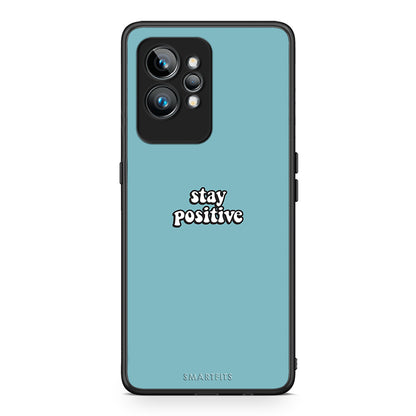 Θήκη Realme GT2 Text Positive από τη Smartfits με σχέδιο στο πίσω μέρος και μαύρο περίβλημα | Realme GT2 Text Positive Case with Colorful Back and Black Bezels