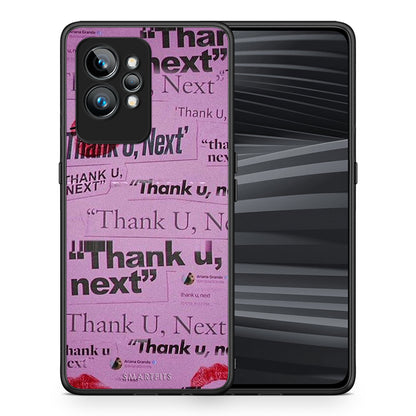 Θήκη Realme GT2 Thank You Next από τη Smartfits με σχέδιο στο πίσω μέρος και μαύρο περίβλημα | Realme GT2 Thank You Next Case with Colorful Back and Black Bezels