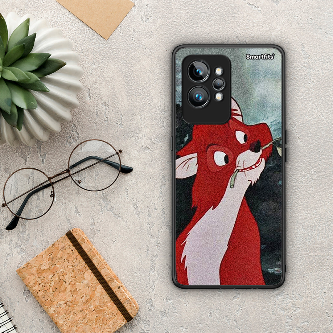 Θήκη Realme GT2 Tod And Vixey Love 1 από τη Smartfits με σχέδιο στο πίσω μέρος και μαύρο περίβλημα | Realme GT2 Tod And Vixey Love 1 Case with Colorful Back and Black Bezels