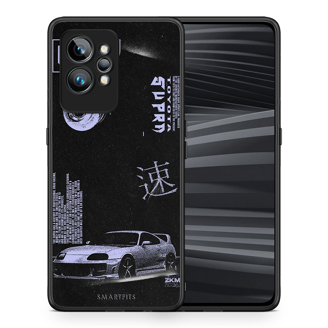 Θήκη Realme GT2 Tokyo Drift από τη Smartfits με σχέδιο στο πίσω μέρος και μαύρο περίβλημα | Realme GT2 Tokyo Drift Case with Colorful Back and Black Bezels