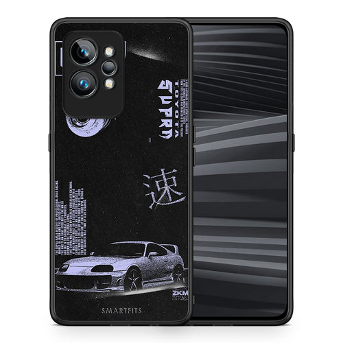 Θήκη Realme GT2 Tokyo Drift από τη Smartfits με σχέδιο στο πίσω μέρος και μαύρο περίβλημα | Realme GT2 Tokyo Drift Case with Colorful Back and Black Bezels