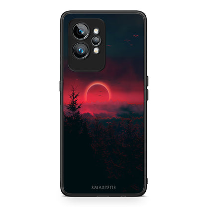 Θήκη Realme GT2 Tropic Sunset από τη Smartfits με σχέδιο στο πίσω μέρος και μαύρο περίβλημα | Realme GT2 Tropic Sunset Case with Colorful Back and Black Bezels