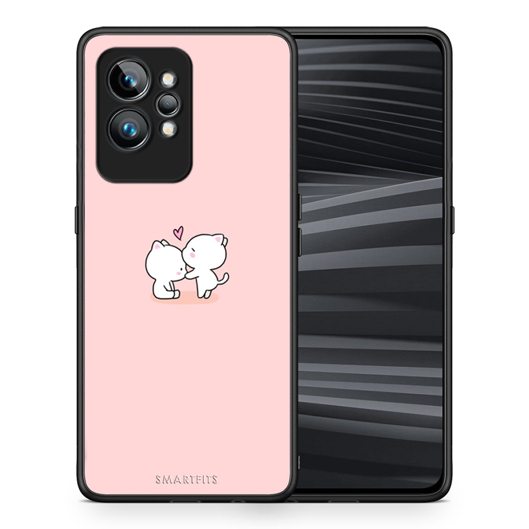 Θήκη Realme GT2 Valentine Love από τη Smartfits με σχέδιο στο πίσω μέρος και μαύρο περίβλημα | Realme GT2 Valentine Love Case with Colorful Back and Black Bezels