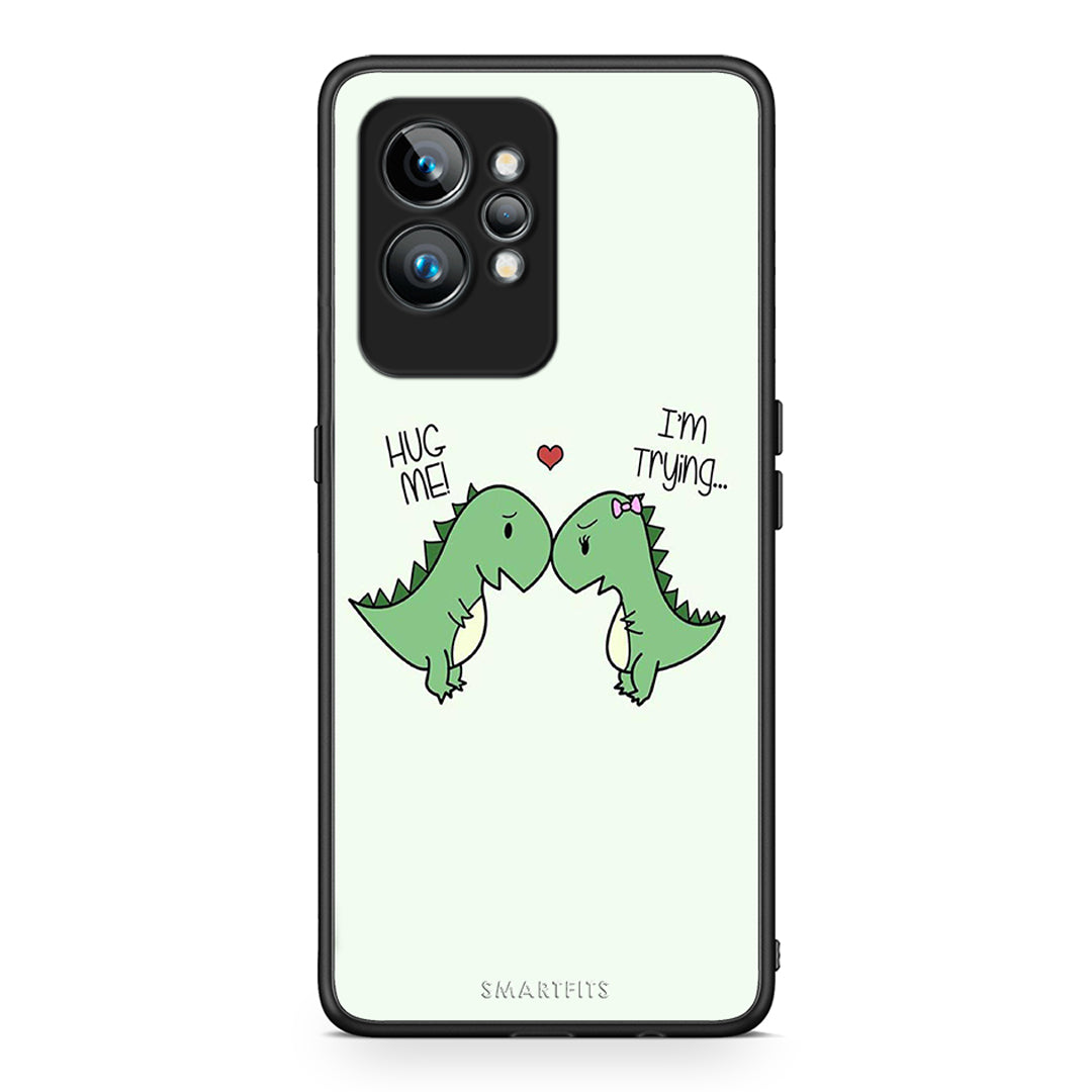 Θήκη Realme GT2 Valentine Rex από τη Smartfits με σχέδιο στο πίσω μέρος και μαύρο περίβλημα | Realme GT2 Valentine Rex Case with Colorful Back and Black Bezels