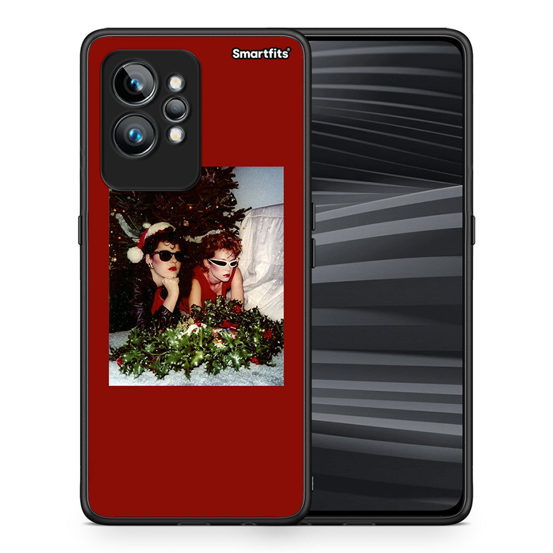 Θήκη Realme GT2 Waiting For Xmas από τη Smartfits με σχέδιο στο πίσω μέρος και μαύρο περίβλημα | Realme GT2 Waiting For Xmas Case with Colorful Back and Black Bezels