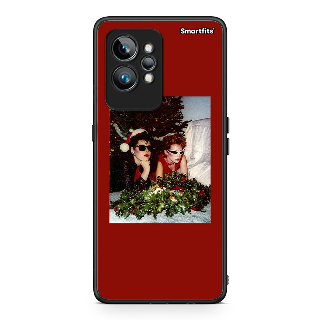 Θήκη Realme GT2 Pro Waiting For Xmas από τη Smartfits με σχέδιο στο πίσω μέρος και μαύρο περίβλημα | Realme GT2 Pro Waiting For Xmas Case with Colorful Back and Black Bezels