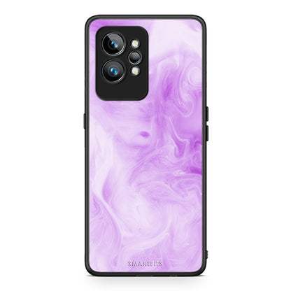 Θήκη Realme GT2 Watercolor Lavender από τη Smartfits με σχέδιο στο πίσω μέρος και μαύρο περίβλημα | Realme GT2 Watercolor Lavender Case with Colorful Back and Black Bezels