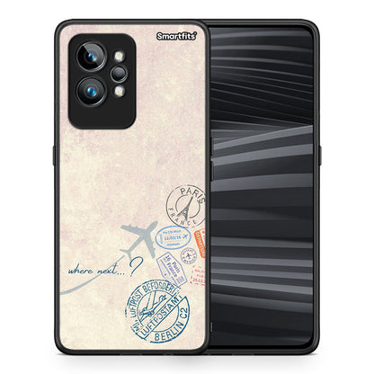 Θήκη Realme GT2 Where Next από τη Smartfits με σχέδιο στο πίσω μέρος και μαύρο περίβλημα | Realme GT2 Where Next Case with Colorful Back and Black Bezels