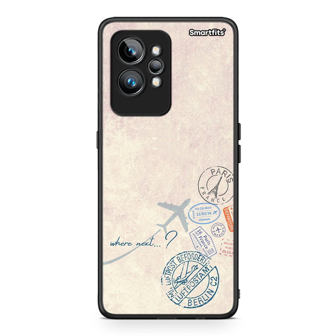 Θήκη Realme GT2 Where Next από τη Smartfits με σχέδιο στο πίσω μέρος και μαύρο περίβλημα | Realme GT2 Where Next Case with Colorful Back and Black Bezels