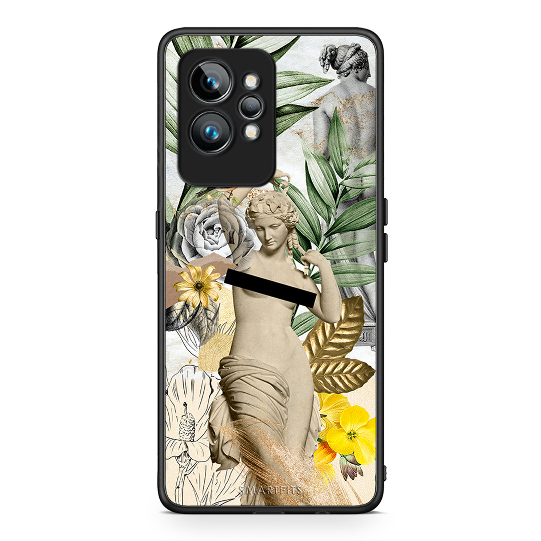 Θήκη Realme GT2 Woman Statue από τη Smartfits με σχέδιο στο πίσω μέρος και μαύρο περίβλημα | Realme GT2 Woman Statue Case with Colorful Back and Black Bezels