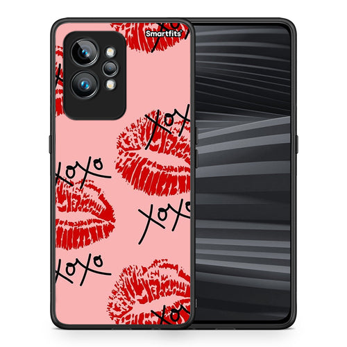 Θήκη Realme GT2 Pro XOXO Lips από τη Smartfits με σχέδιο στο πίσω μέρος και μαύρο περίβλημα | Realme GT2 Pro XOXO Lips Case with Colorful Back and Black Bezels