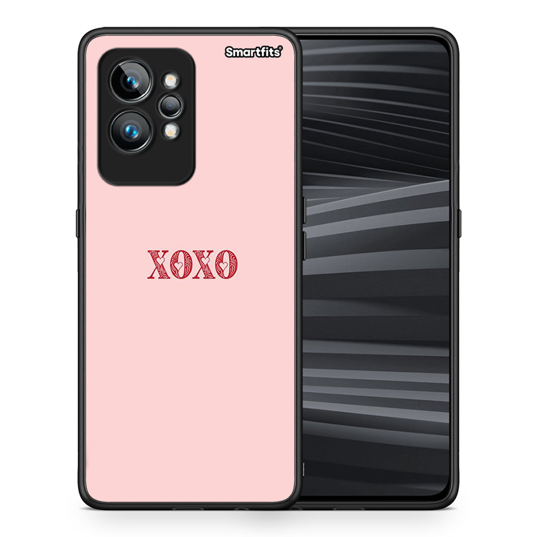 Θήκη Realme GT2 XOXO Love από τη Smartfits με σχέδιο στο πίσω μέρος και μαύρο περίβλημα | Realme GT2 XOXO Love Case with Colorful Back and Black Bezels