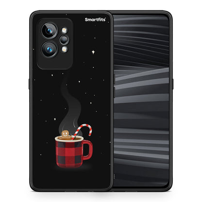 Θήκη Realme GT2 Xmas Bathing από τη Smartfits με σχέδιο στο πίσω μέρος και μαύρο περίβλημα | Realme GT2 Xmas Bathing Case with Colorful Back and Black Bezels