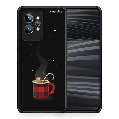 Θήκη Realme GT2 Xmas Bathing από τη Smartfits με σχέδιο στο πίσω μέρος και μαύρο περίβλημα | Realme GT2 Xmas Bathing Case with Colorful Back and Black Bezels